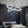 Modern Crystal Chandeliers Oval 2 Rings Pendant Lighting Light Fixtures New