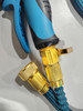 GENERIC FLEXIBLE GARDEN HOSE WITH NYLON COVERING, 10 HEAD SETTINGS BLUE/BLACK