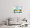 HANKCLES God Says You Are Wall Art Bible Verse Canvas 16x20 Framed Blue - NEW New