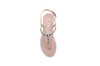 Girl's PCU Sparkly Rhinestone Fashion T-Strap Thong Sandals Blush Multi 2-3 New