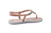 Girl's PCU Sparkly Rhinestone Fashion T-Strap Thong Sandals Blush Multi 2-3 New