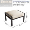 Sports Festival Patio Ottoman Metal Footstool Soft Thick Cushion B091CM3K9T New