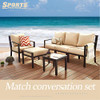 Sports Festival Patio Ottoman Metal Footstool Soft Thick Cushion B091CM3K9T New