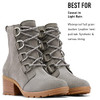 B097ZPF3YB Sorel Women's Cate Lace Bootie Quarry, Gum 2 Waterproof Leather 6 New