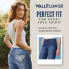 WALLFLOWER WOMEN'S DAD JEANS - SIZE: WOMEN 9 - CARBON New