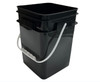 House Naturals 4 Gallon Square Food Grade Bucket Pail 3 Pack - Black New