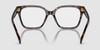 RALPH LAUREN WOMEN FULL-RIM SQUARE EYEGLASSES SHINY DARK HAVANA FRAME 55-18-145