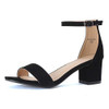 Guilty Heart Womens Ankle Strap Single Band Sandal, Size: 8 Color: Black