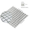 Soulscrafts Crystal Mirror Glass Mosaic Tile 12x12, 5 Sheets (Silver) New
