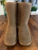 ADOKOO CLASSIC MID-CALF FAUX FUR LINED WINTER BOOT - SIZE: WOMEN 8 - CHESTNUT