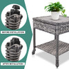 Rattan Coffee Table Wicker Square Side Table with PE Top New