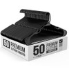 Our Modern Space 50 Pack Plastic Hanger Shirt Pants Coats Standard - Black New
