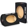 DEEJAY LED 6x9 Speaker Box Enclosures (Pair) Curved Rear Design MDF Wood - Black
