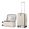 Hanke 20 Inch Carry On Luggage Wheels PC Hard Shell Top Opening - Ivory White New