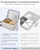 Hanke 20 Inch Carry On Luggage Wheels PC Hard Shell Top Opening - Ivory White New