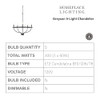 HomePlace Lighting 5-Light Candle Chandelier 428551MB - Matte Black New