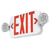 SASELUX Red Led Exit Sign Emergency Light Combo Adjustable Two Head - B08RX25QJT New
