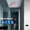SASELUX Red Led Exit Sign Emergency Light Combo Adjustable Two Head - B08RX25QJT New