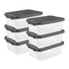 B0B1S57SJR Sterilite Modular Stacker Box with Latching Lid, 16 Quart, 6-Pack New