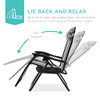 Best Choice Products Set of 2 Adjustable Steel Mesh Zero Gravity Lounge Chair New