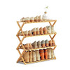Mandorra Bamboo Shoe Rack 4 Tier Space Saving Free Standing Shoe Shelf - Natural New