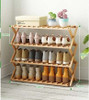 Mandorra Bamboo Shoe Rack 4 Tier Space Saving Free Standing Shoe Shelf - Natural New