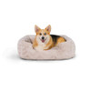 Best Friends by Sheri Lux Lounge Calming Faux Fur Dog Bed, Cream, Medium New