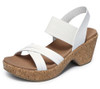 119536 Skechers Women BRYSTOL - NIGHT SKIES heel sandal, White 9