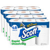 Scott Rapid Dissolving Toilet Paper, 48 Double Rolls (6 Packs of 8) New