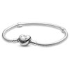 PANDORA HEART CLASP SNAKE CHAIN BRACELET 7.5" 90719-19 - STERLING SILVER
