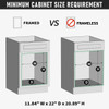 HOMLUX WOOD PULL OUT WASTE CONTAINER WITH SOFT CLOSE - WOOD New