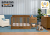 DELTA CHILDREN MAYA 5-IN-1 CONVERTIBLE CRIB AND CHANGER WITH STORAGE - CHESTNUT