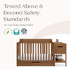 DELTA CHILDREN MAYA 5-IN-1 CONVERTIBLE CRIB AND CHANGER WITH STORAGE - CHESTNUT