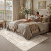 PURE COZY PURECOZY BEIGE 8X10 AREA RUG WASHABLE VINTAGE MEDALLION - BEIGE