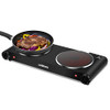 Cusimax Portable Electric Stove 1800W Infrared Double Burner B07HFC741Q - Black