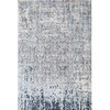 Decomall Vienna Area Rug Distressed Damask Shabby Chic Carpet 4'x6', Grey Blue