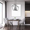 MOTINI 3-Light Kitchen Island Lantern Pendant Chandelier Hanging Light Black New