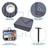 Awning Carpet - Blue/Grey HDPE groundsheet Stainless Steel Eyelets New