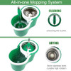 Spin Mop and Bucket with Wringer Set, 360° Spinning Mop Bucket System (Green) New