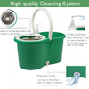 Spin Mop and Bucket with Wringer Set, 360° Spinning Mop Bucket System (Green) New