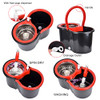 Mop and Bucket Set, 360° Spin Mop and Bucket with Wringer Set and 3 Microfiber