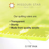 MISSOURI STAR QUILT CO. Acrylic Ruler 5 x 24 | Fabric Cutting B09T1S7B5L - Green New