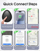 FLYRUIT AIR TRACKER TAG 4 PACK MFI WORKS APPLE FIND MYFTAG02W - BLACK WHITE New