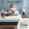 ZINUS 14" COOLING COMFORT SUPPORT HYBRID MATTRESS KING MATTRESS IN A BOX WHITE New