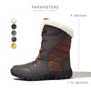DailyShoes Snow03 Snow Boots Booties Winter Warm Ankle Short Quilted - 13