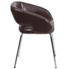 B01NB7R11E Flash Furniture Fusion Series Contemporary Reception Chair Brown New