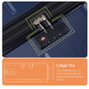 Luggage with Spinner Wheels TSA Lock Carry on Hard Shell ABS Suitcase 20" Blue New
