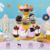 GENERIC 3-TIER CARDBOARD CUPCAKE STAND - 2 PCS ROUND CUPCAKE STAND TOWER New