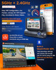 ROVE R3 3 Channel Dash Cam Front and Rear with Cabin, 3in IPS Touch Screen