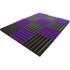 Pro Studio Acoustics - Purple/Charcoal - 12"x12"x2" Wedge Foam 12 Pack New